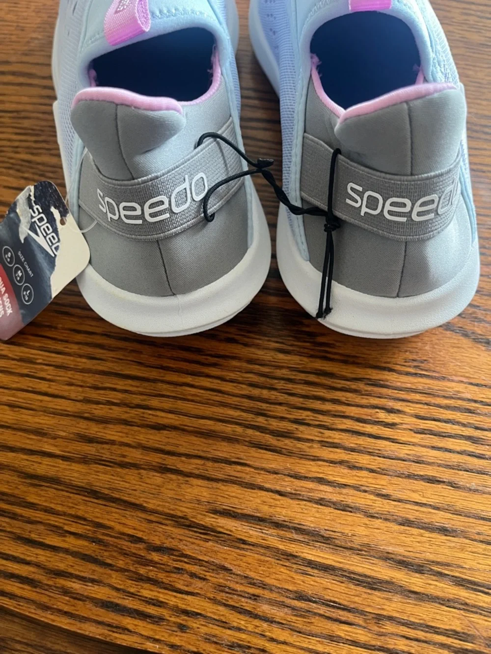 Speedo Kids Light Blue and Pink Slip-On Water Shoes